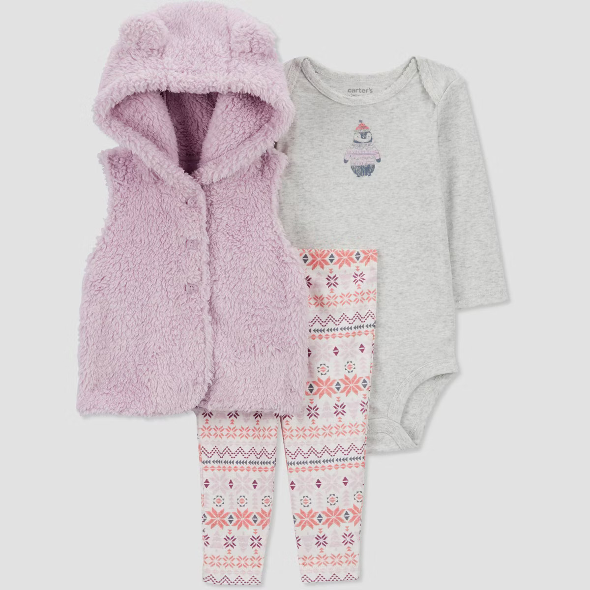 Carter's Just One You®️ Baby Girls' Penguin Vest & Bottom Set - Pink | Target