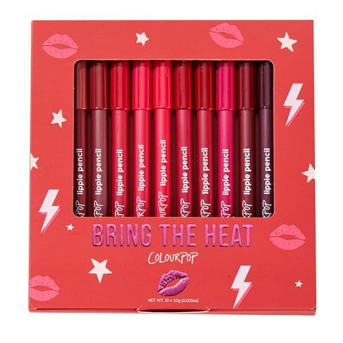 ColourPop Lippie Lip Pencil Vault - High-Pigment, Long-Lasting & Sharpenable Lip Liner with High-Impact Color - Vegan, Cream Formula with Precise Application - Bring the Heat (0.04 oz) | Amazon (US)