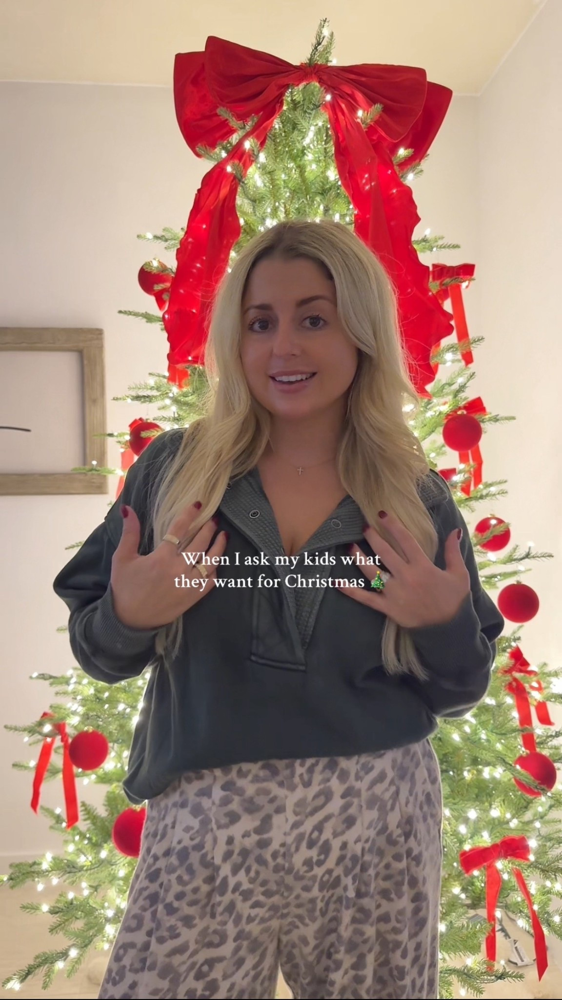 Comfy ootd 
Pullover xs and on sale
Leopard wide leg pants restocked small
Comfy aerie outfit 
Christmas tree 

#LTKootd #LTKFindsUnder100 #LTKSaleAlert