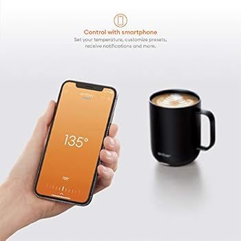 Amazon.com: Ember Temperature Control Smart Mug 2, 10 oz, Black, 1.5-hr Battery Life - App Contro... | Amazon (US)