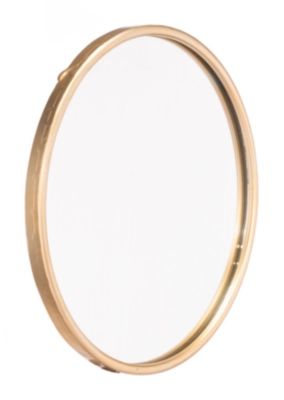 Oged Large Round Mirror, Gold Finish | Ashley Homestore