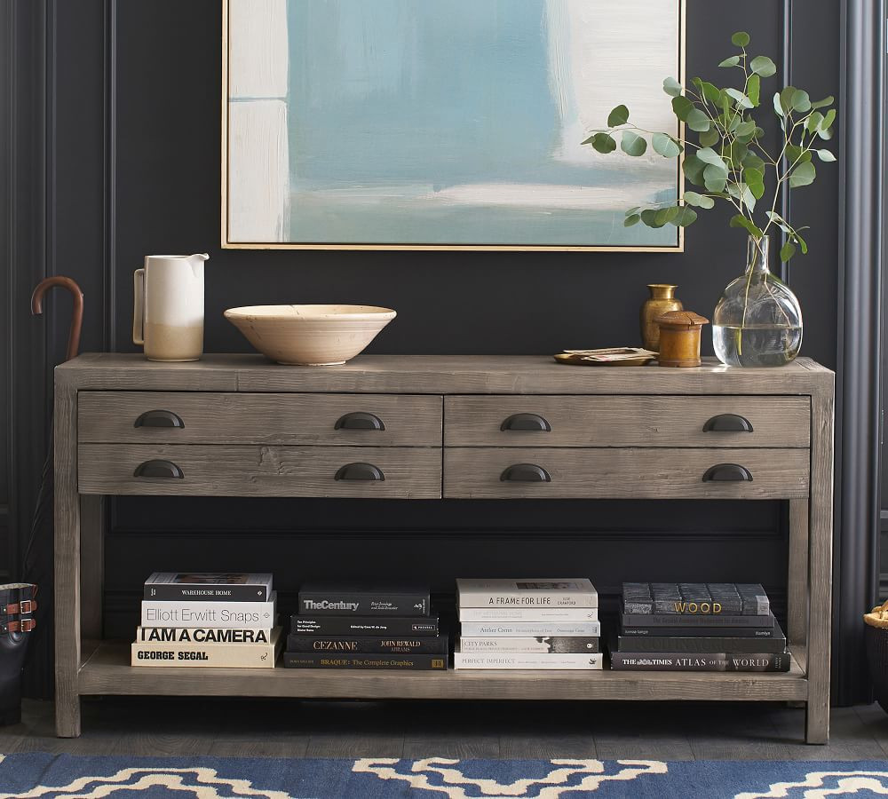 Architect's 62" Reclaimed Wood Console Table | Pottery Barn (US)