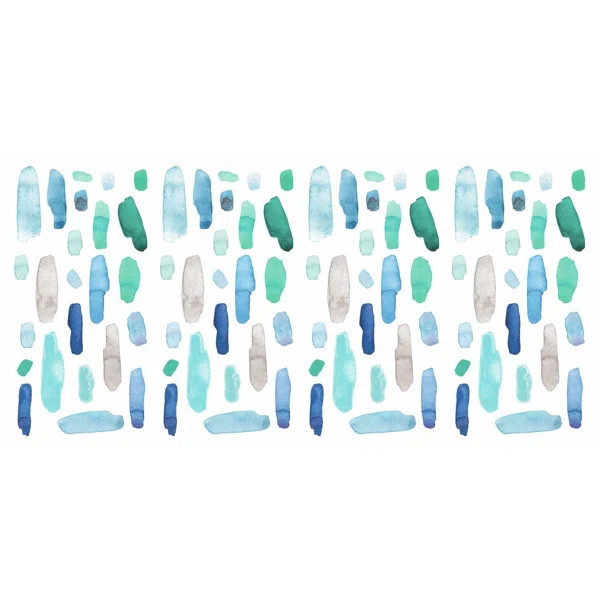 COOL WATERCOLOR SWATCH PEEL AND STICK WALL DECALS | Wayfair North America