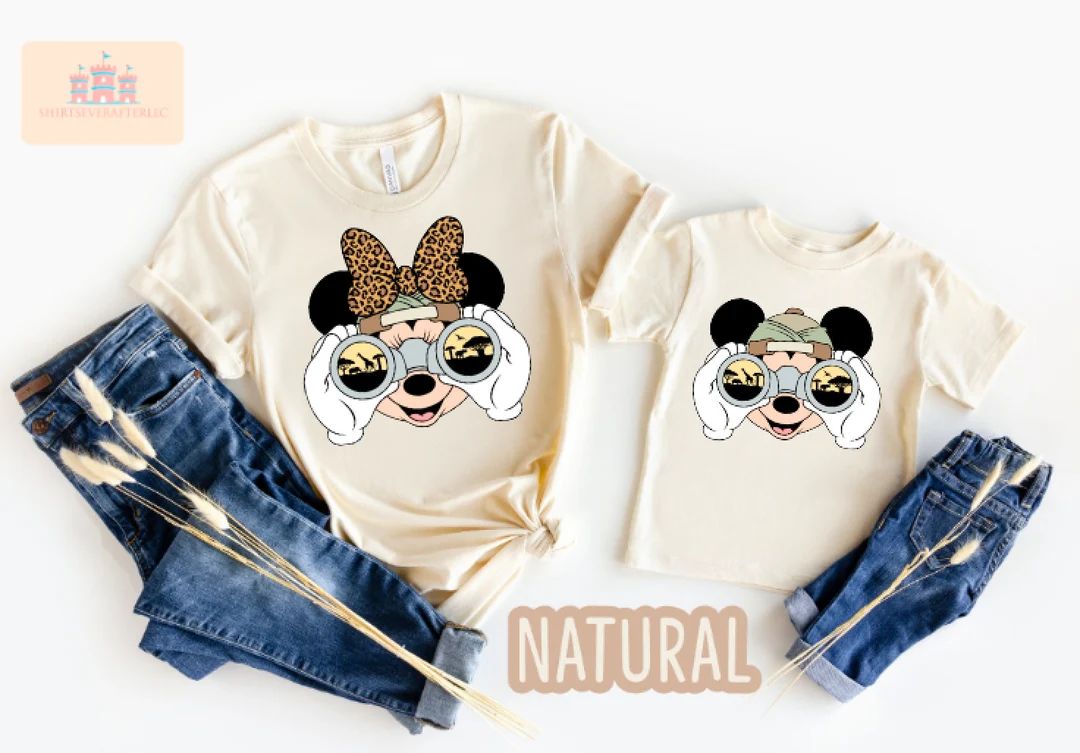 Mickey Mouse Safari Shirt, Mickey Animal, Animal Kingdom Themed Disney Trip Shirt for Kids and Ad... | Etsy (US)