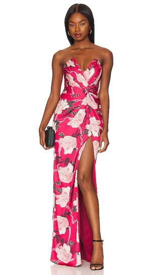 Finn Gown in Brick Floral | Revolve Clothing (Global)
