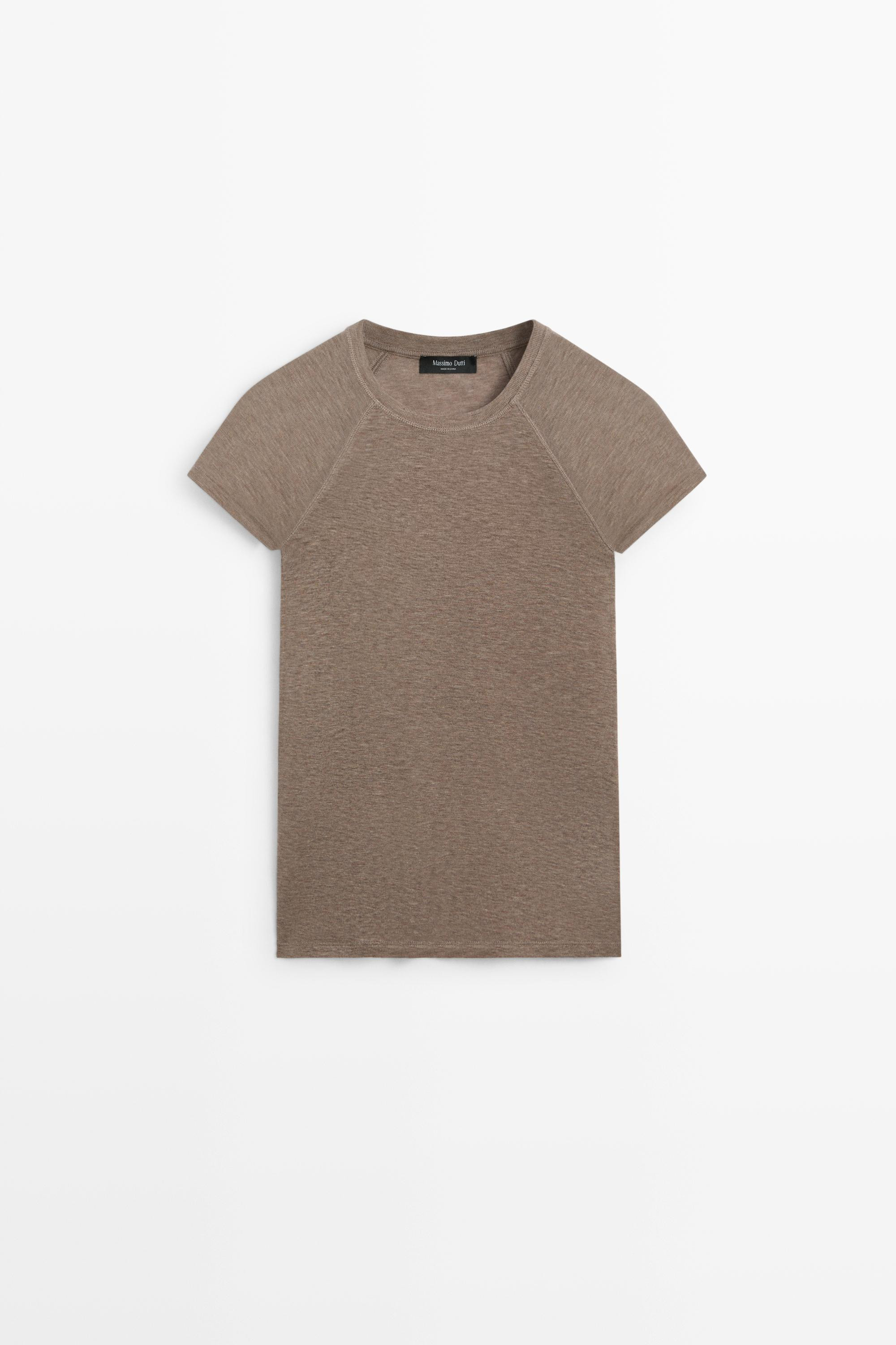 Short sleeve raglan T-shirt | Massimo Dutti UK