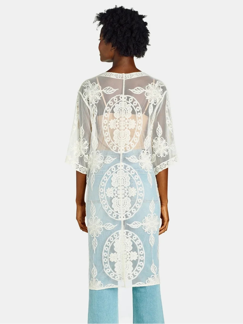 Time and Tru Women's Lace Coverup, Sizes S-3XL | Walmart (US)