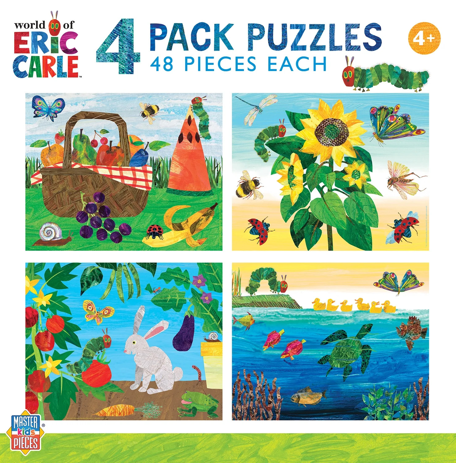 MasterPieces Eric Carle 4-Pack 100 Piece Kids Jigsaw Puzzles | Walmart (US)