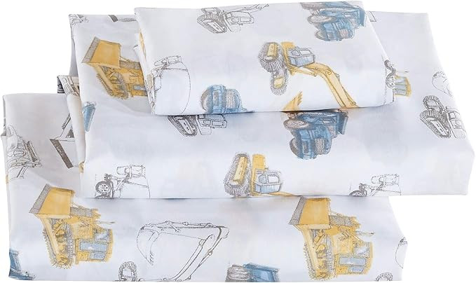 Amazon.com: AZORE LINEN Kid’s Bed Sheet Set - Brushed Super Soft Easy Care Microfiber White Blu... | Amazon (US)