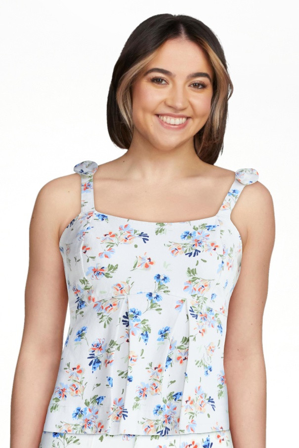 Free Assembly Women's Floral Sleeveless Peplum Top, Sizes XS-XXL | Walmart (US)
