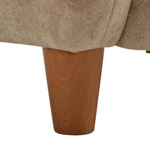 Christopher Knight Home Mid-Century Modern Velvet Wingback Accent Chair with Birch Legs, Camel | Walmart (US)