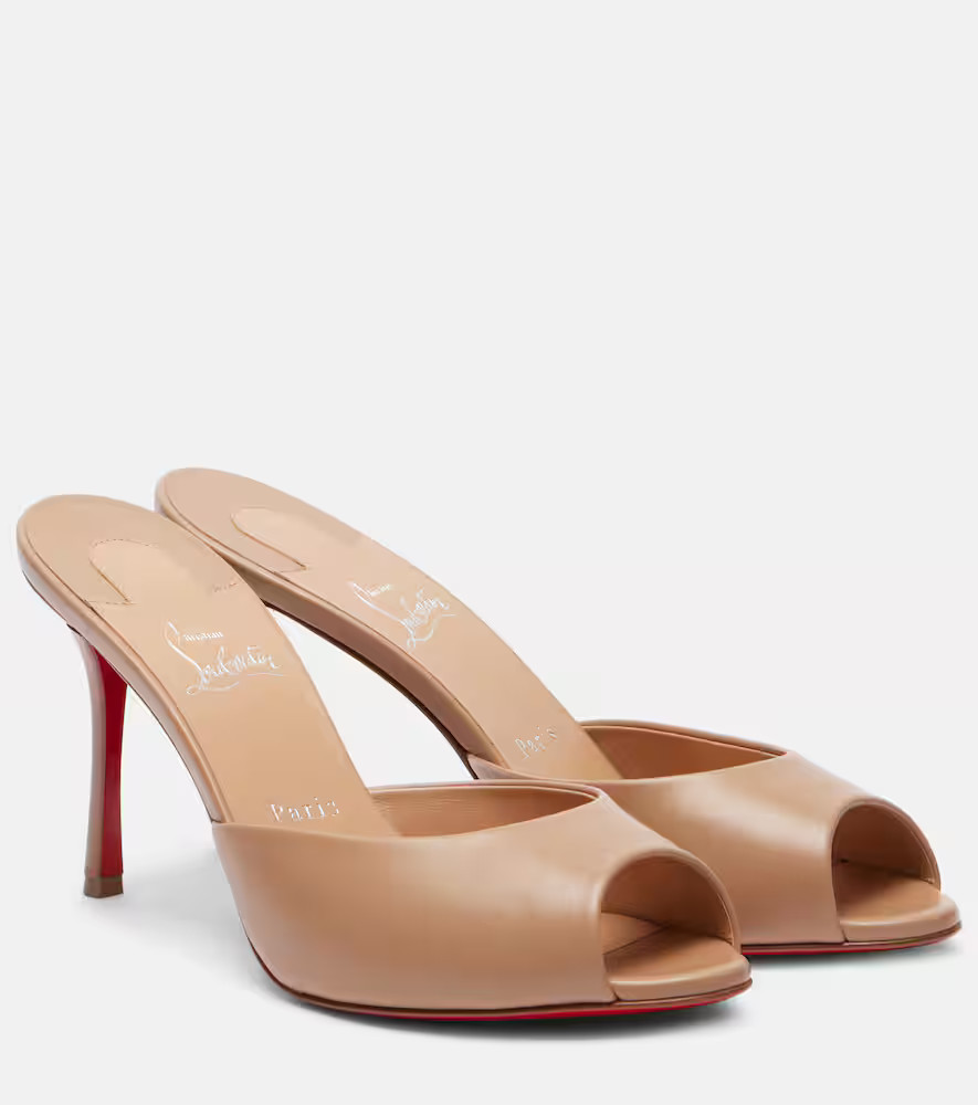 Christian Louboutin Me Dolly 85 leather mules | Mytheresa (US/CA)