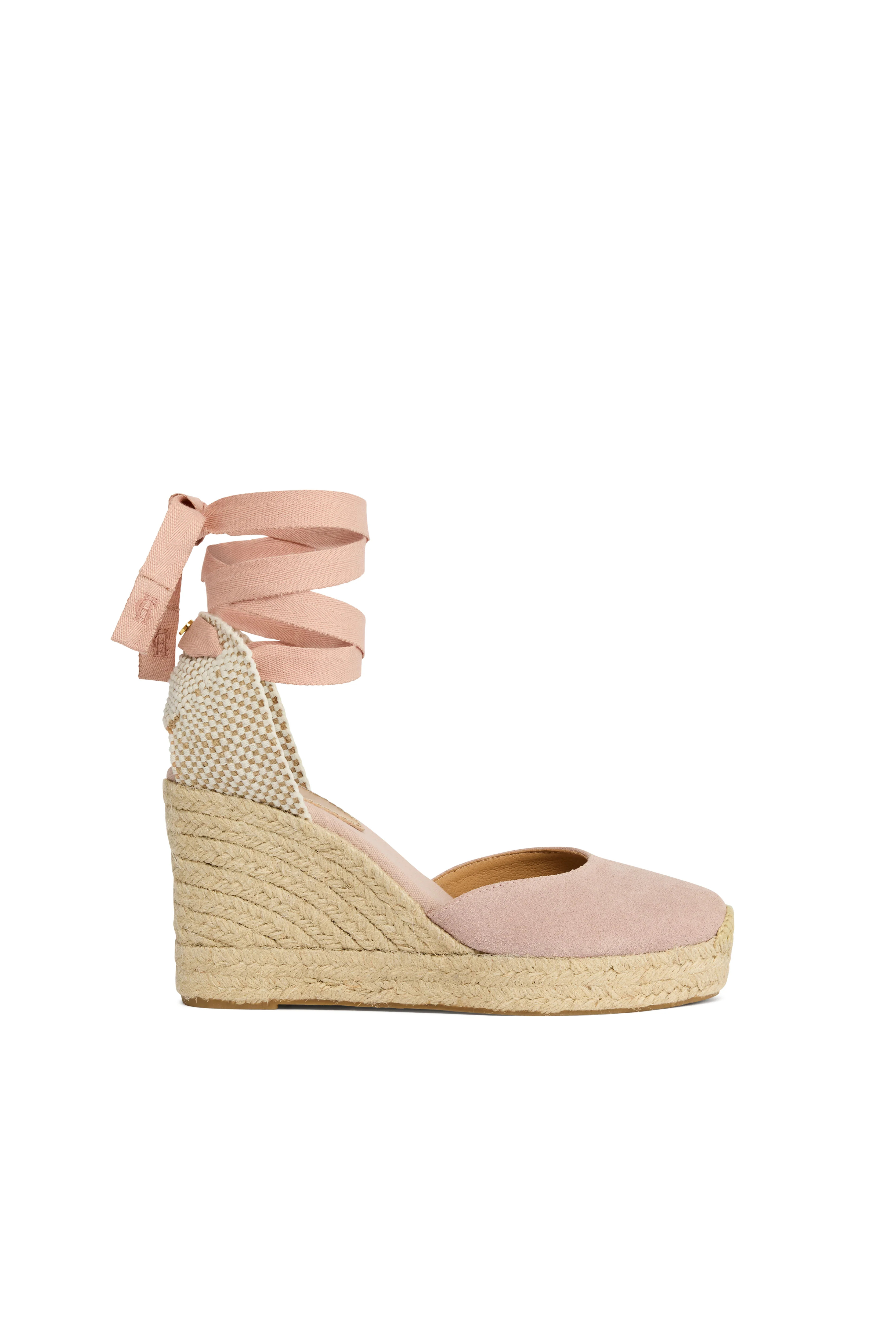 Seville Wedge Espadrille (Blush Pink) | Holland Cooper