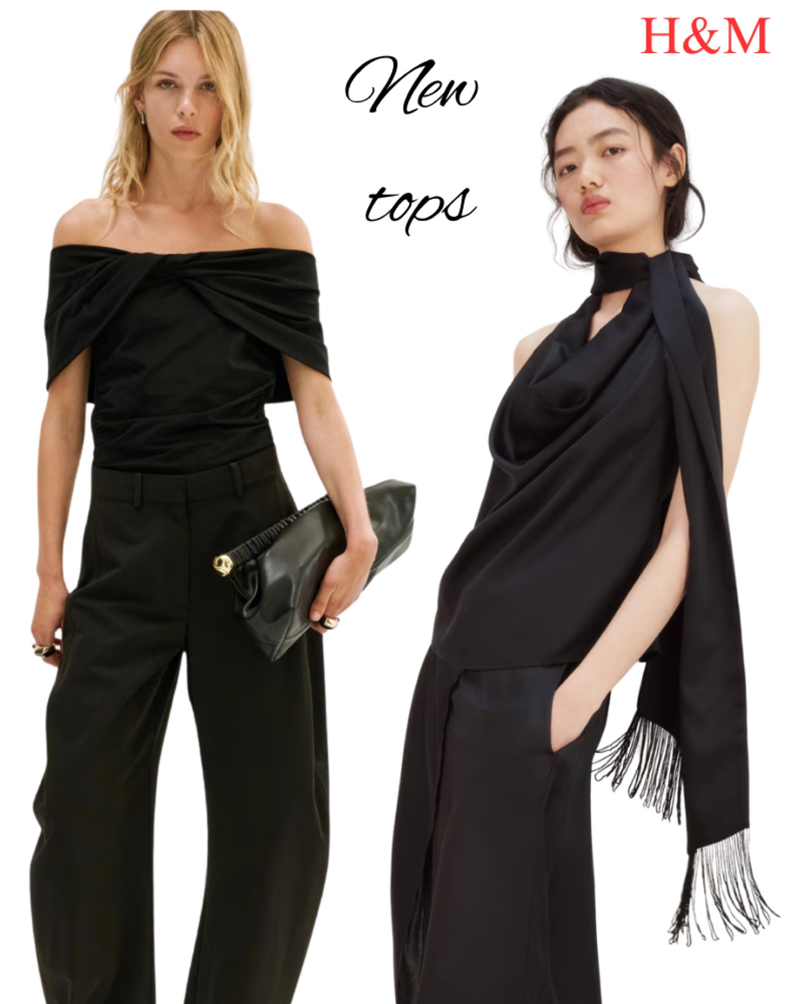 H&M new arrivals, off the shoulder blouse, scarf, top, spring, summer, black, date night.

#LTKootd #LTKMothersDay