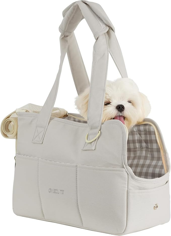 ONECUTE Dog Purse Carrier for Small Dogs Rabbit cat with Large Pockets, Cotton Bag, Dog Carrier S... | Amazon (US)
