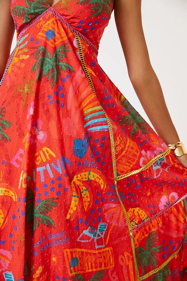 Farm Rio Printed Sleeveless Maxi Dress | Anthropologie (US)
