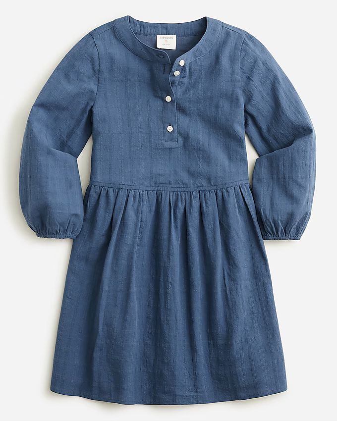 Girls' textured cotton shirtdress | J.Crew US