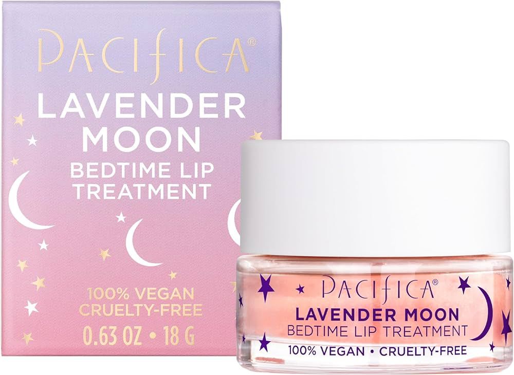 Pacifica Beauty, Lavender Moon Bedtime Lip Treatment, Lip Mask for Chapped, Cracked, Dry, Wrinkle... | Amazon (US)