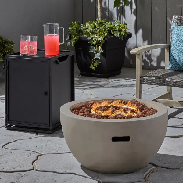 Kimzey Concrete Propane Outdoor Fire PitSee More by Freeport Park®Rated 4.7 out of 5 stars.4.711... | Wayfair North America