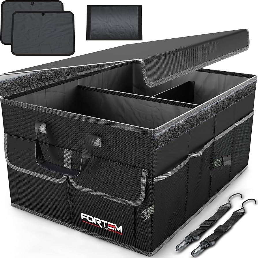 FORTEM Car Storage Organizer, Collapsible Multi Compartment SUV Trunk Organizer, Non Slip Bottom,... | Amazon (US)