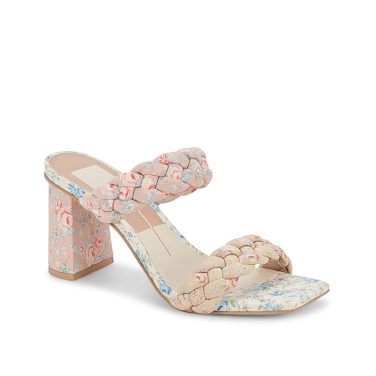 Dolce Vita Paily Sandal | Women's | Pink Floral Print | Size 6 | Heels | Sandals | Block | Slide | DSW