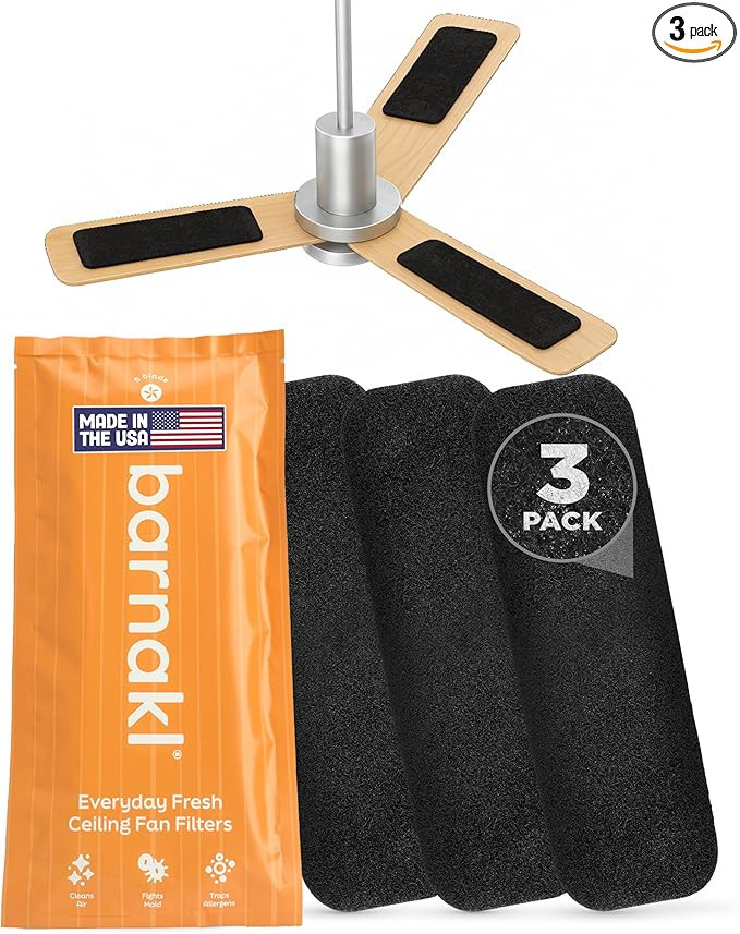 Barnakl Ceiling Fan Air Purifier Pads, Activated Coconut Shell Carbon Fan Filters Trap Dust, Odor... | Amazon (US)