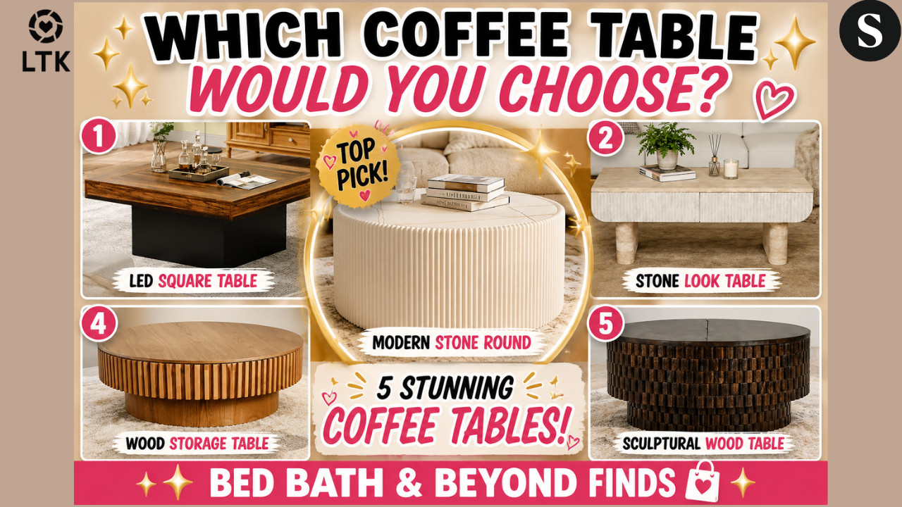 5 Stunning Coffee Tables from Bed Bath & Beyond 🤎 | Modern Living Room Finds

Looking for the perfect coffee table for your living room?
Today I'm sharing 5 beautiful coffee table finds from Bed Bath & Beyond that bring designer style, modern elegance, and practical storage to your home.
✨ Featured Coffee Tables:
✔️ 35.43" Square LED Coffee Center Table
✔️ GDFStudio Mid-Century Modern Coffee Table with Fluted Drawer
✔️ GDFStudio Sintered Stone Round Coffee Table
✔️ Solid Wood Veneered Coffee Table with Storage
✔️ Classic Home Norwood 40" Round Coffee Table
Whether your style is organic modern, contemporary, minimalist, or luxury-inspired, one of these tables is sure to catch your eye!

Which one would you choose?


🛍️ShopMy:
https://shopmy.us/shop/collections/5812457



🛍️LTK:




#BedBathAndBeyond #CoffeeTable #LivingRoomDecor #HomeDecor #InteriorDesign #OrganicModern #AffordableLuxury #FurnitureFinds #ModernHomeDecor #CoffeeTableDecor #NeutralHomeDecor #LivingRoomInspo #DesignerLooksForLess #HomeStyling #FurnitureShopping


coffee table, bed bath and beyond furniture, modern coffee table, round coffee table, fluted coffee table, coffee table with storage, living room furniture, luxury coffee table, organic modern decor, contemporary furniture, neutral living room, designer furniture, affordable home decor, stone coffee table, wood coffee table, modern living room ideas, furniture finds, home decorating ideas 

 #LTKdayinmylife #LTKOver40 #LTKHome
