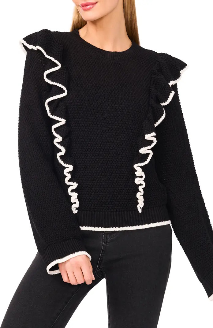 CeCe Tipped Ruffle Sweater | Nordstrom | Nordstrom