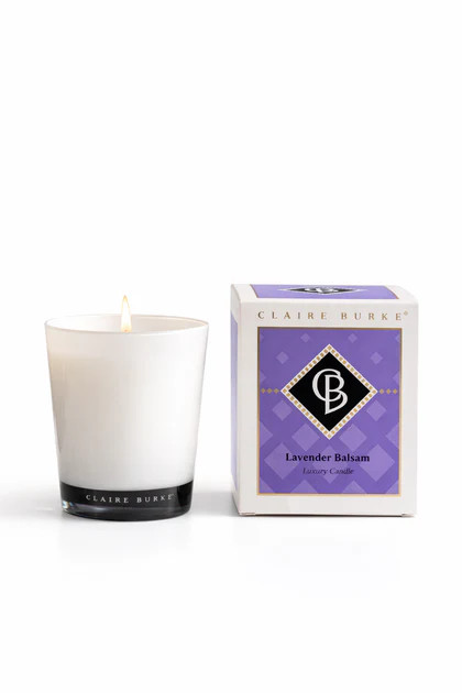 Lavender Balsam Glass Candle | Claire Burke