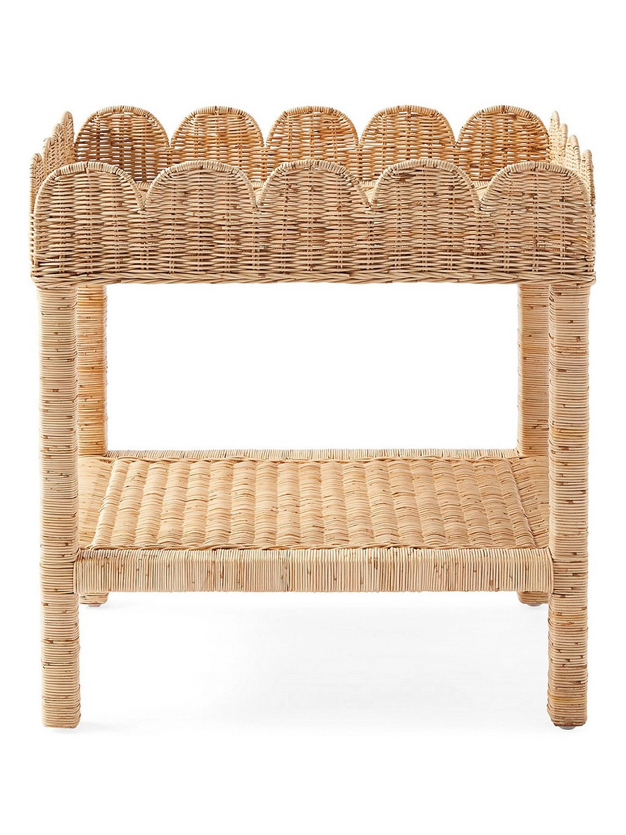 Scallop Rattan Side Table | Serena and Lily