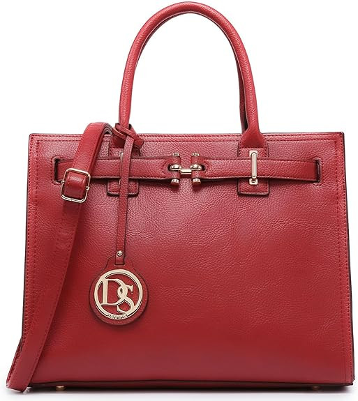 Dasein Women Satchel Purses Handbags Belted Top-handle Work Tote Shoulder Bags with Long Strap | Amazon (US)