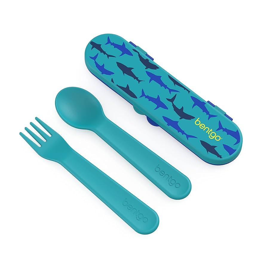 Bentgo Kids Utensil Set - Reusable Plastic Fork, Spoon & Storage Case - BPA-Free Materials, Easy-... | Amazon (US)