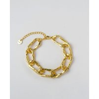 Chunky Chain Bracelet Oversized Thick Textured Metal Modern Unique Big Handmade | Etsy (US)