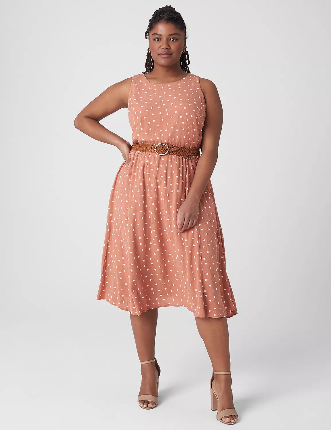 Sleeveless Cutout-Back Fit & Flare Dress | LaneBryant | Lane Bryant (US)