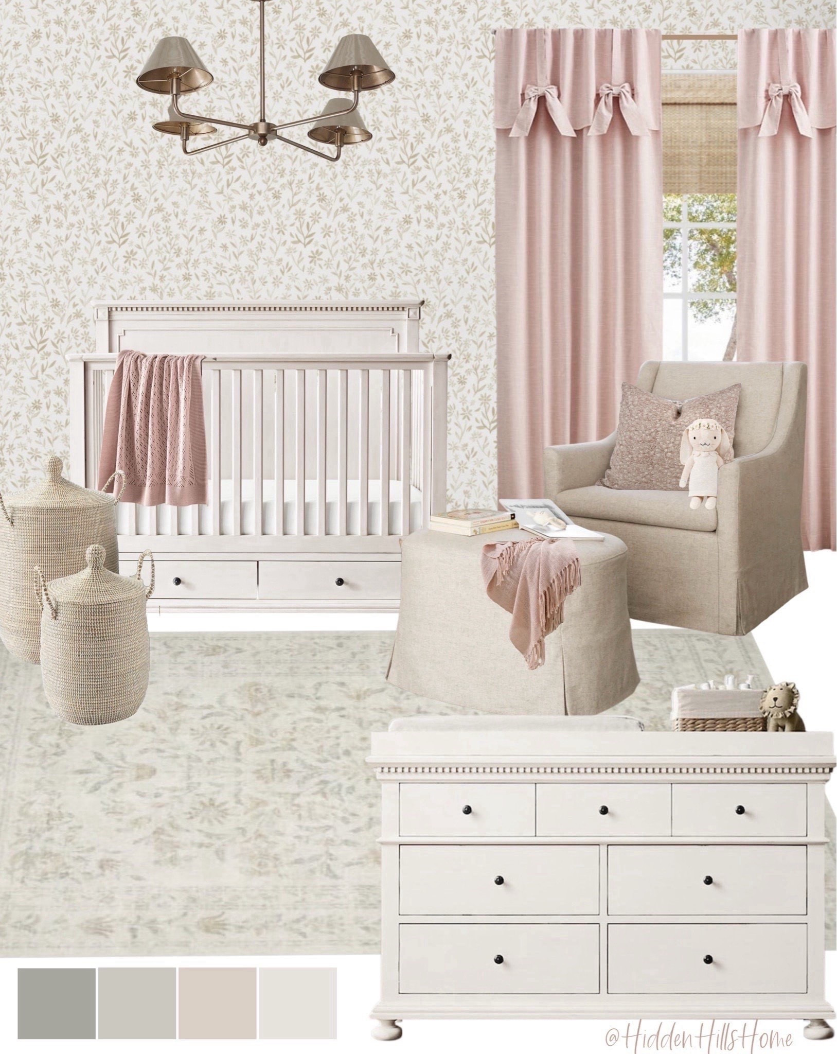 Modern classic girls nursery mood board, pink baby nursery design, nursery mood board, baby girls room #girls



#LTKSaleAlert #LTKHome #LTKBaby