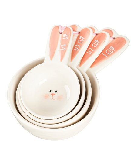 Evergreen Ceramic Bunny Four-Piece Measuring Cup Set | Zulily