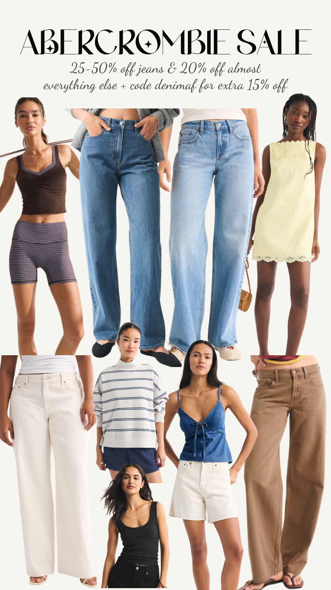 abercrombie sale favorites! 25-50% off jeans & 20% off almost everything else! use code DENIMAF for an EXTRA 15% off <3 

 #LTKootd #LTKSeasonal #LTKSaleAlert