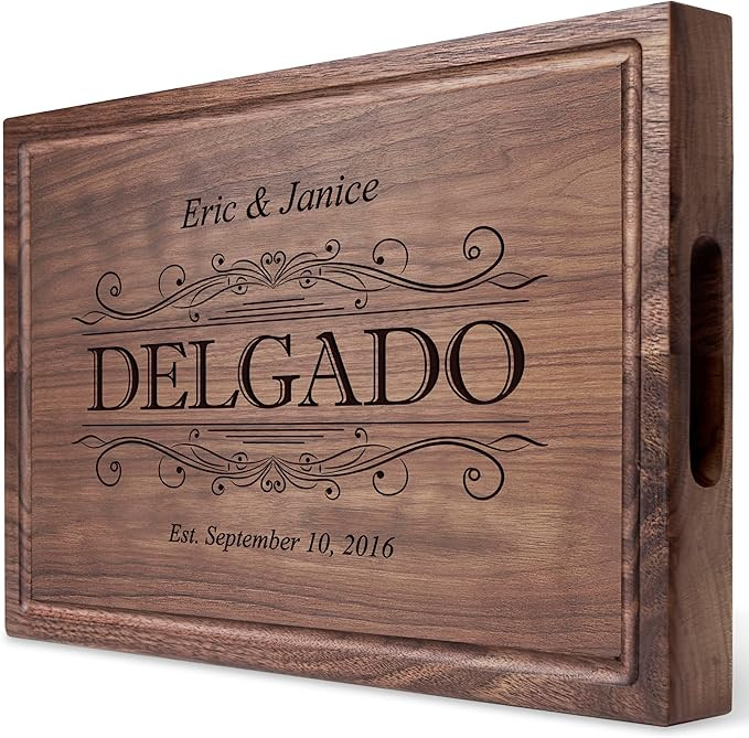 Straga Personalized Cutting Boards, Custom Engraved Wood Chopping Block- Handmade - Best Wedding,... | Amazon (US)