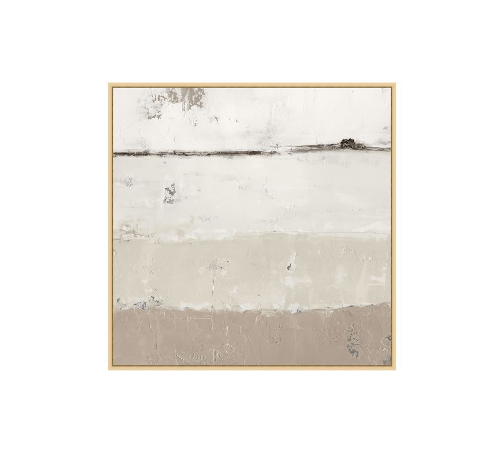 Out to Sea Framed Canvas, Neutral, Small - 28" x 28" | Pottery Barn (US)