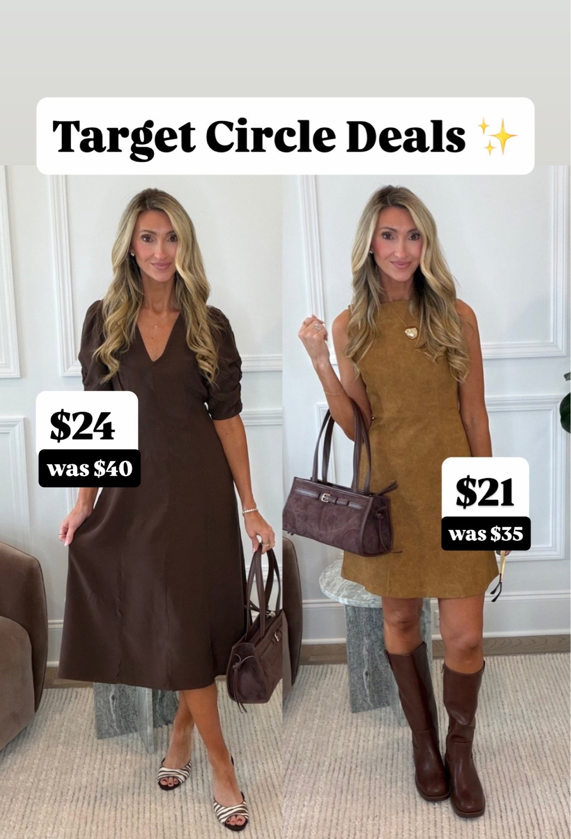 Target circle deals!! The cutest dresses on sale with Target circles free sign up ✨🤍