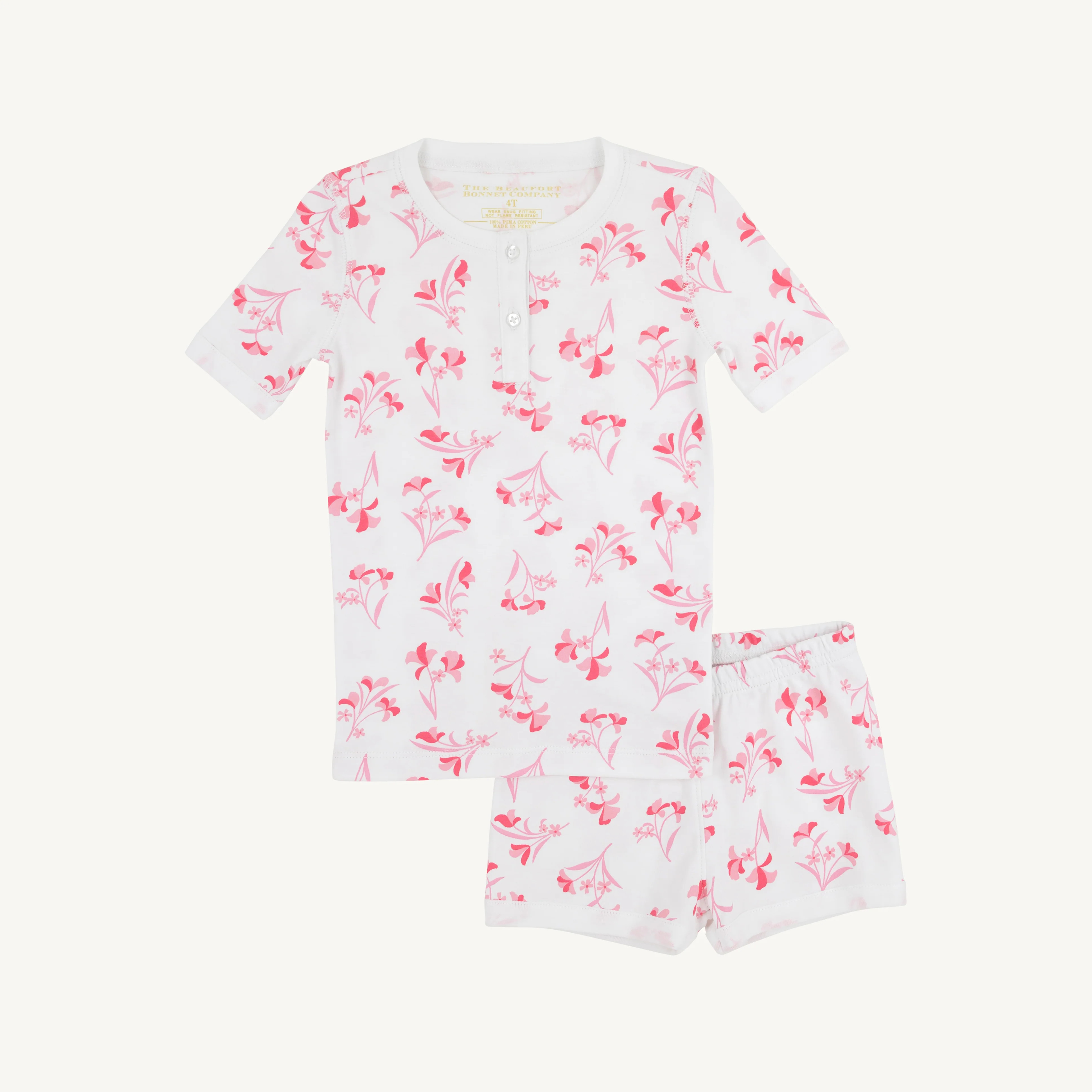 Sara Jane's Short Set - Fontaine Floral & Worth Avenue White | The Beaufort Bonnet Company