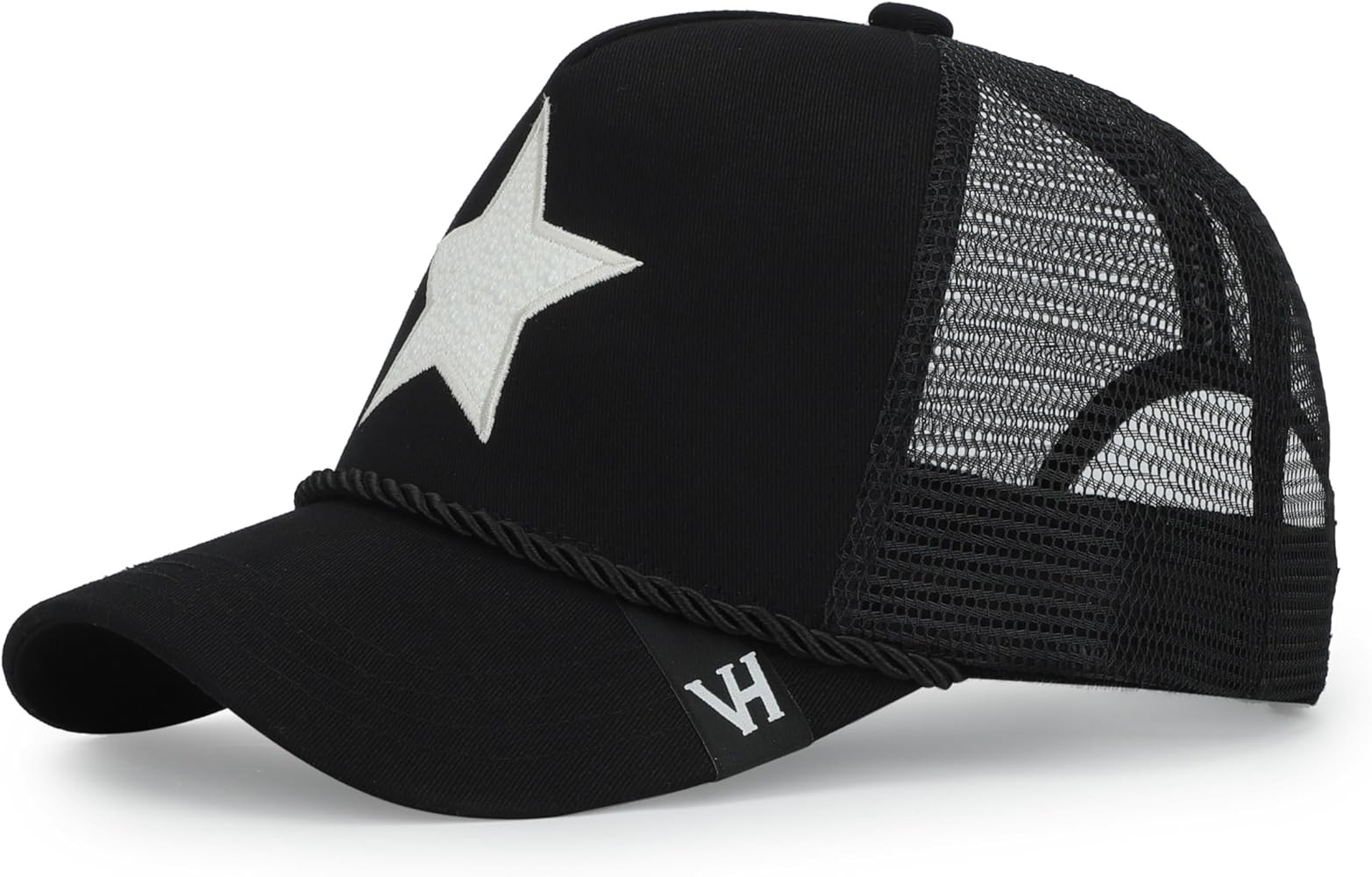 VINTAGE HAVANA Black Trucker Hats Women | Mesh Adjustable Snapback Hat | Men & Women Trendy Fashi... | Amazon (US)