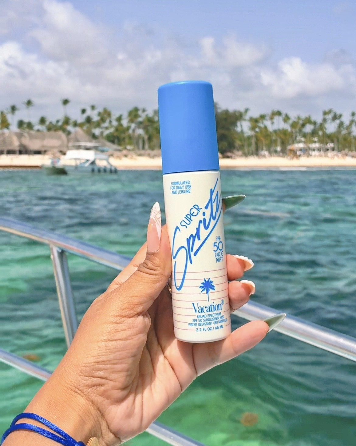 Boat day essential ☀️🌊

This Vacation Inc. Super Spritz SPF 50 face mist makes SPF so easy to apply while I’m out on the boat — lightweight, refreshing, and perfect for sun-filled days.

Perfect for boat days, beach days, or anytime you’re outside in the sun.

Shop my sunscreen on LTK 🛒 

#LTKBeauty #SPF #SunscreenRoutine #BeachEssentials #SkincareOnTheGo