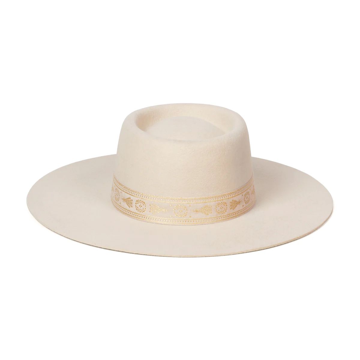Juno Boater - Wool Felt Boater Hat in White | Lack of Color | Lack of Color