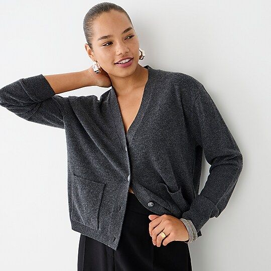 Cashmere patch-pocket cardigan sweater | J.Crew US