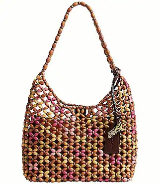 COACH Brooklyn 28 Beaded Wood Shoulder Bag - Maple Multi | Dillard's