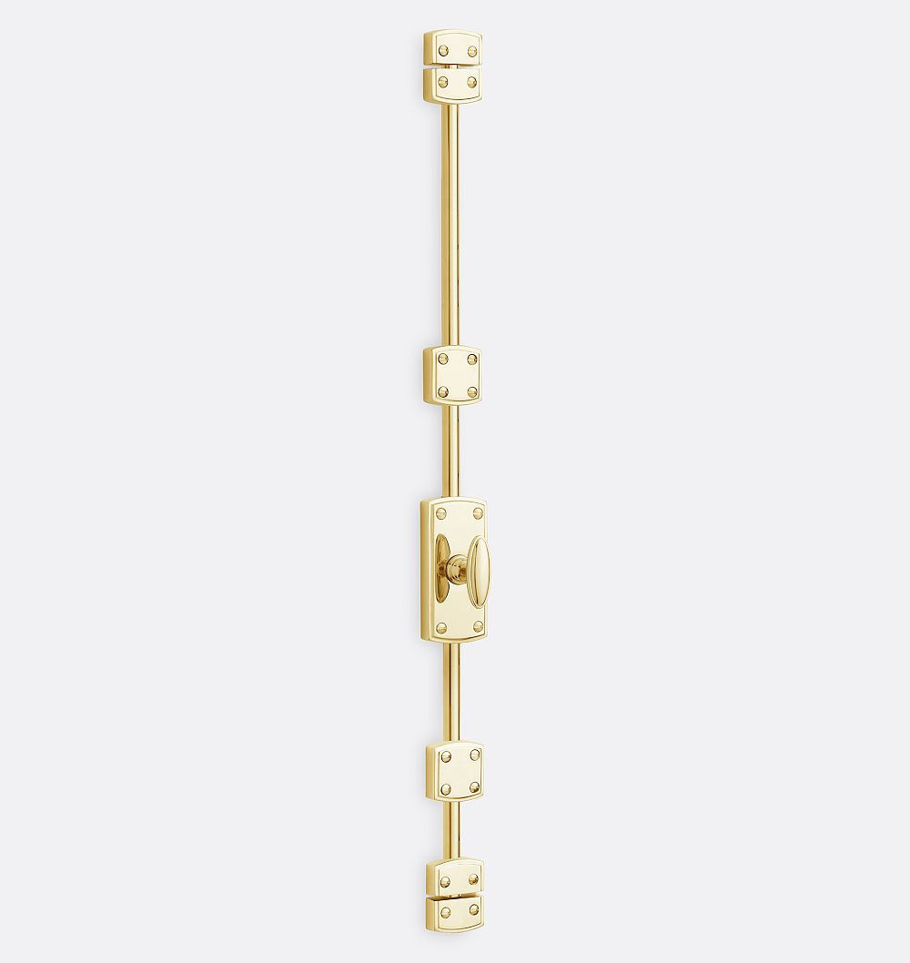 Jeannine Cremone Bolt, Unlacquered Brass -24"" Length - Off Center | Rejuvenation