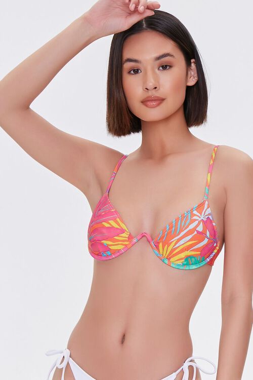 Tropical Floral Print Bikini Top | Forever 21 (US)