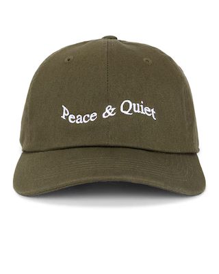 Museum of Peace and Quiet Wordmark Dad Hat in Olive | FWRD | FWRD 