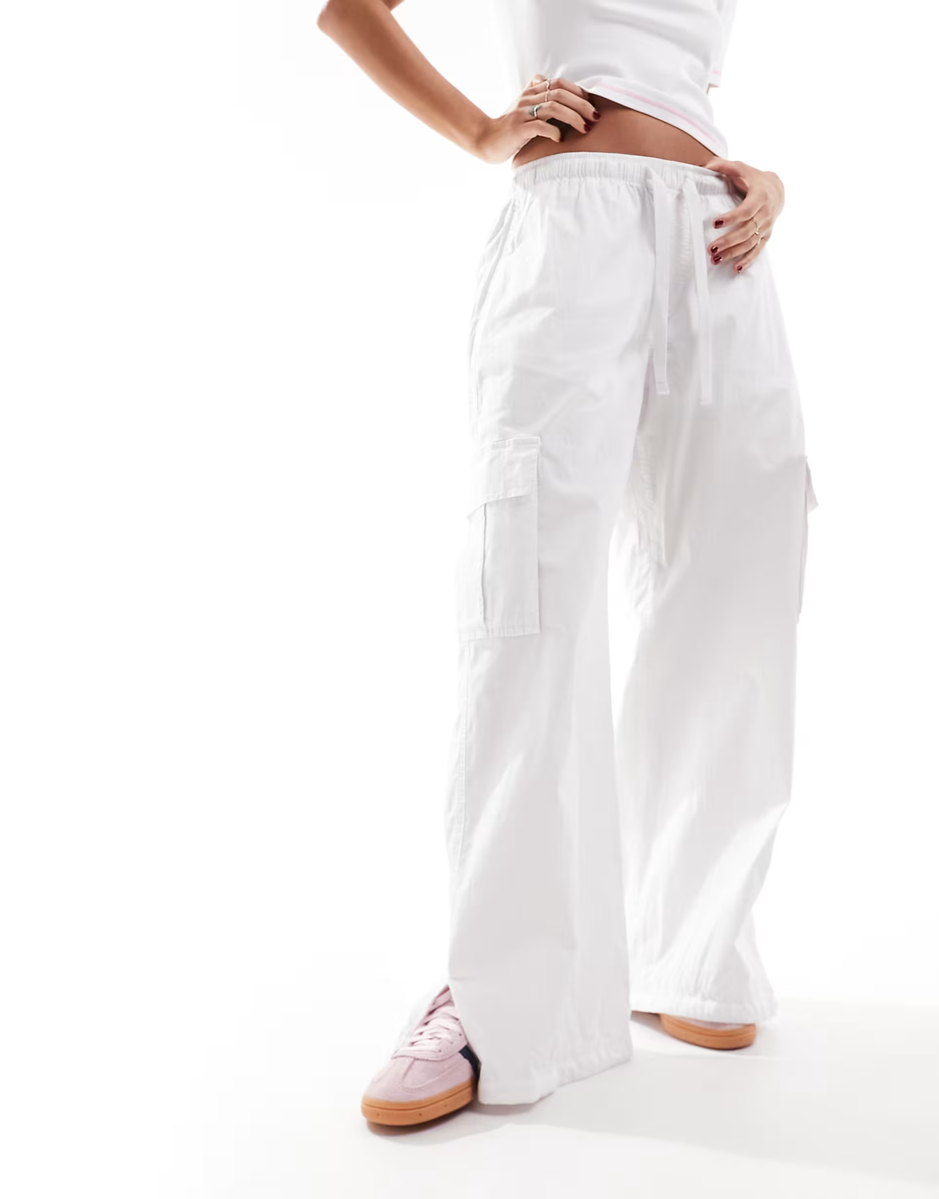 Cotton On relaxed summer cargo pants in white linen look  | ASOS | ASOS (Global)